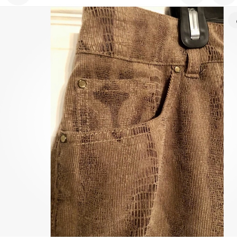 Chico’s Brown Python Corduroy Pants - image 4
